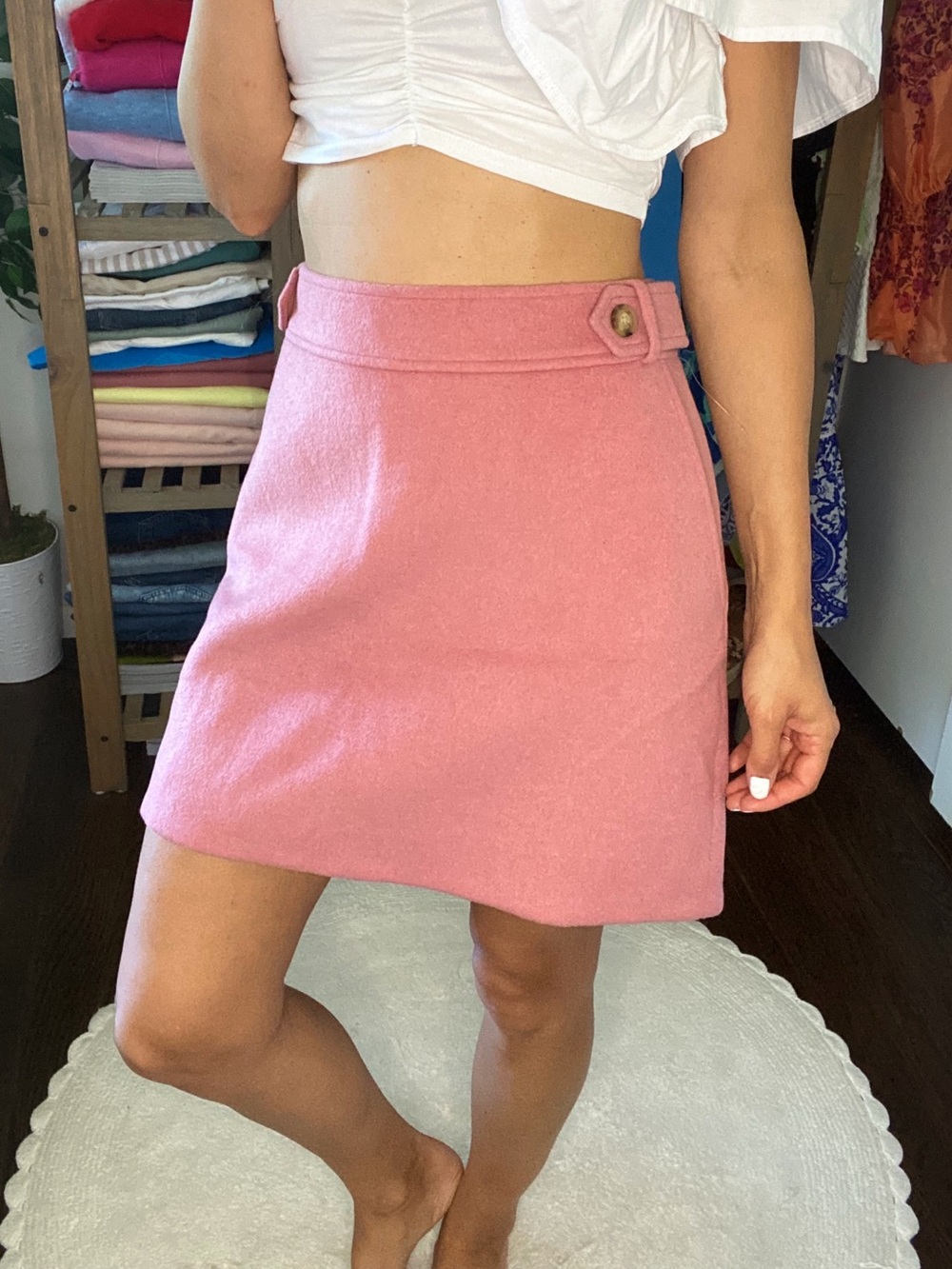 LOFT Mauve Wool Blend Mini Skirt! 🌸 - Picture 2 of 16